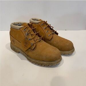 Timberland Premium Waterproof Ankle Boots Wheat Nubuck Men’s Shoes Size 9.5